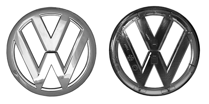 EMBLEMA ESCUDO VW GOL / SAVEIRO 13-18 DELANTERO CROMO