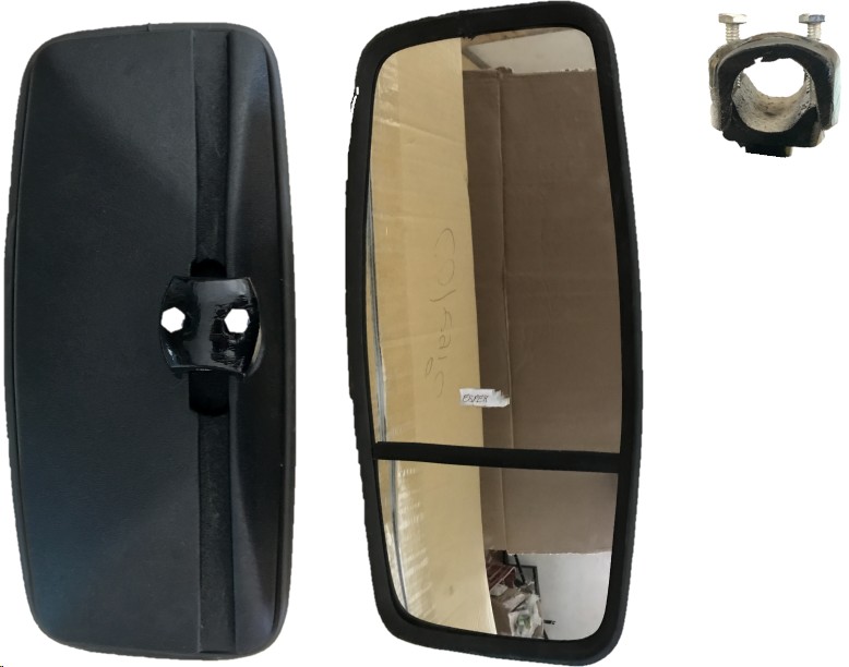 REPUESTO ESPEJO CAMION MERCEDEZ/INTERNATIONAL C/ABRAZADERA C/LUNA FIJA IZQ