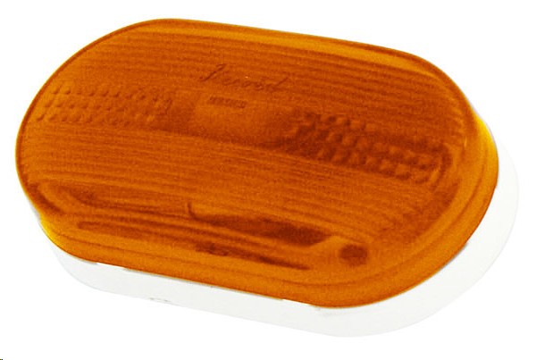 PLAFON OVALADO DE PRESION 2X4" AMBAR