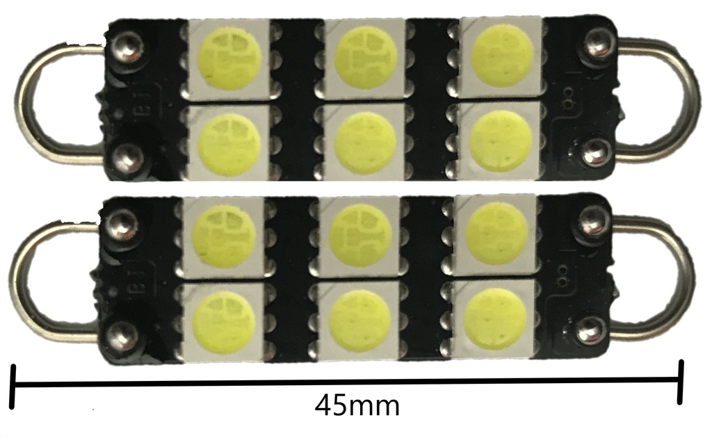 FOCO LUZ INTERIOR 44mm  6 LEDS BLANCO PA