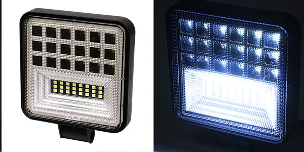 FARO CUADRADO 42 LED ALTA INTENS ESTROBO
