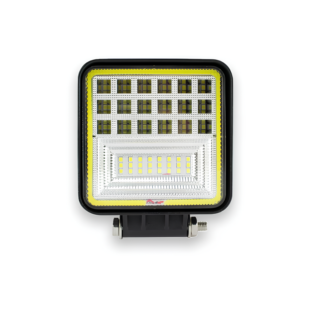 FARO AUX LED 42 LEDS C/ARO AMARILLO