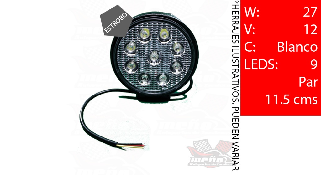FARO REDONDO LEDS ALTA INTENSIDAD 4.5"