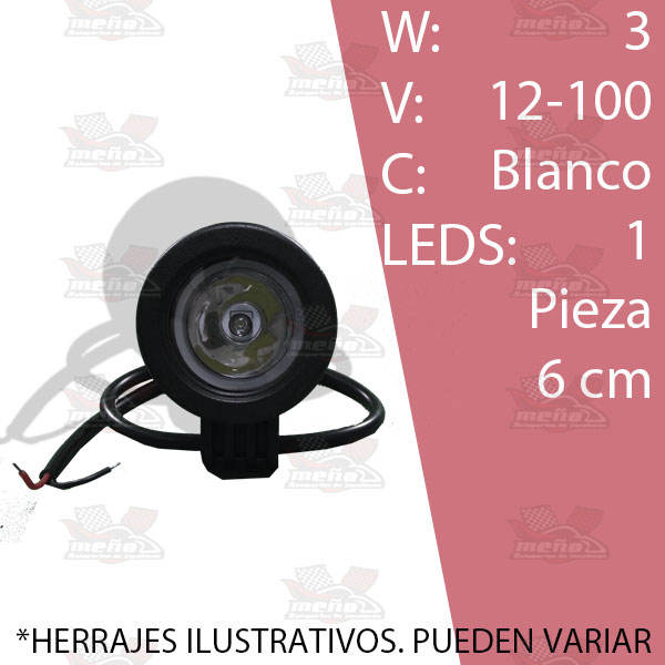 FARO REDONDO 1 LED ALTA INTENSIDAD