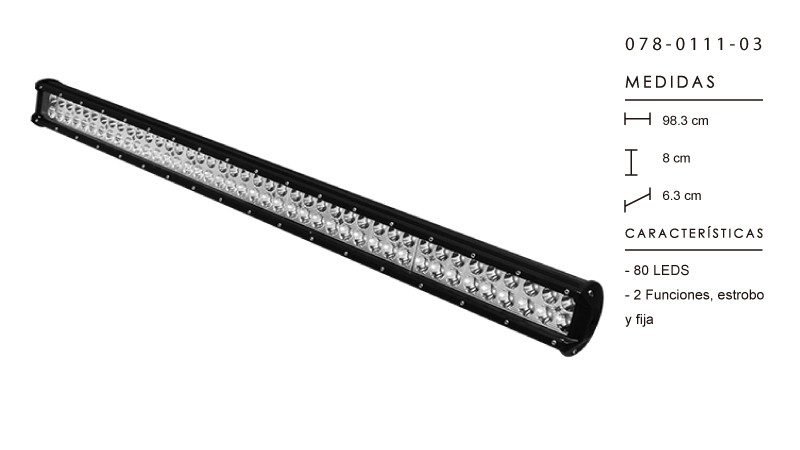 BARRA DOBLE 80 LED 3W
