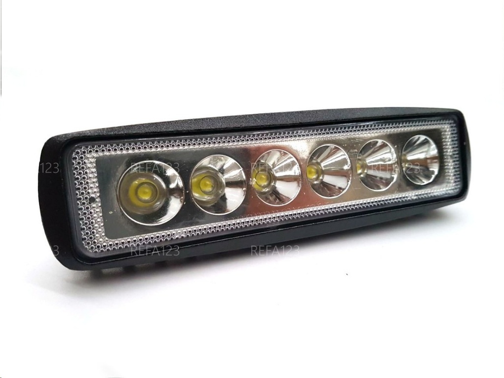 FARO RECTANGULAR 6 LED FIJO Y ESTROBO