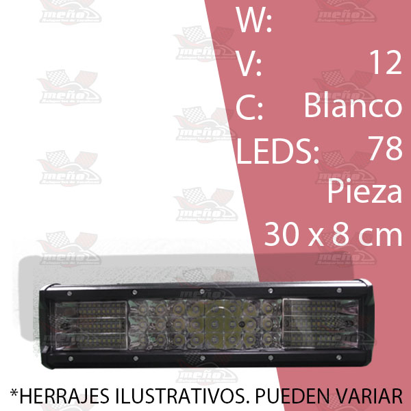 BARRA RECTANGULAR 78 MEGAHIPERLED LUZ BL