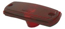 PLAFON RECTANGULAR REFLEJANTE ROJO C/SOQUET