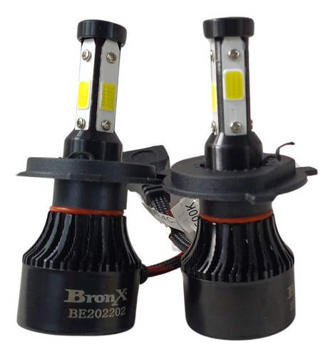 [FH4L4C] FOCO H4 HID LED 4 CARAS 6200 LUM BLANCA BRONX