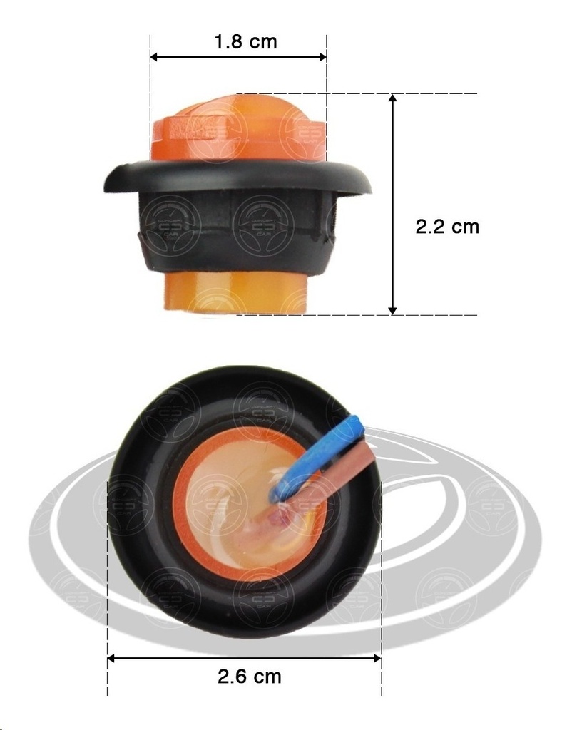 FOCO LED INDICADOR GEL AMARILLO