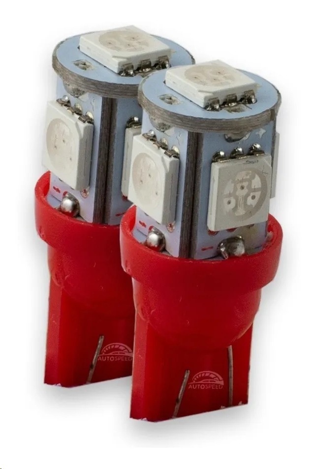 FOCO 158 5 LEDS ROJO ESTROBO CANBUS