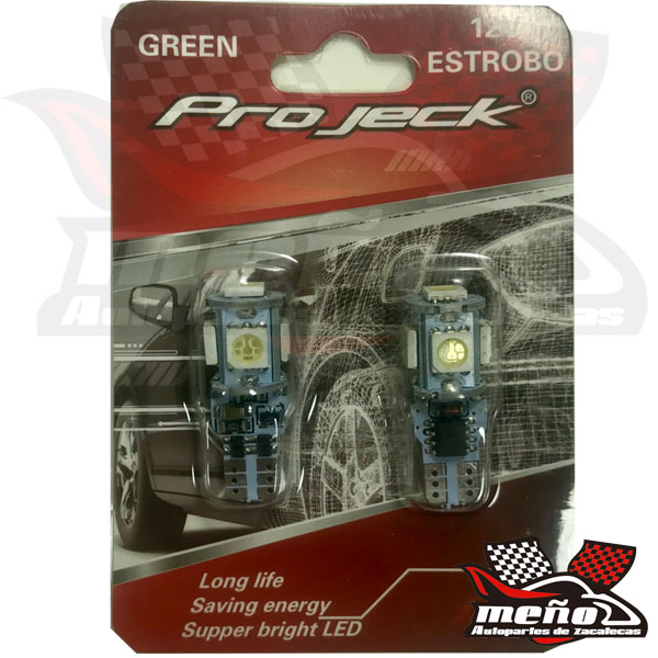 FOCO 158 5 LED VERDE T/MAZORCA ESTROBO