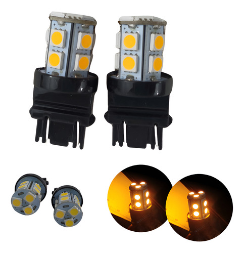FOCO 3157 13 LEDS AMBAR C/ESTROBO