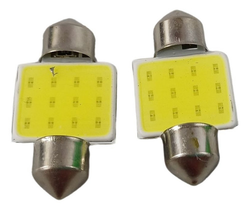 FOCO LUZ INTERIOR 31mm COB BLANCO 2 PIEZAS