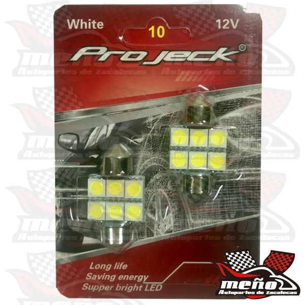 FOCO LUZ INTERIOR 6 LEDS BLANCO 31mm