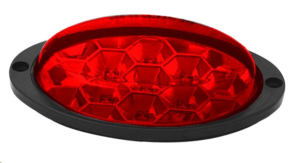 PLAFON LED OVALADO PANAL 7 LEDS FIJO ROJ