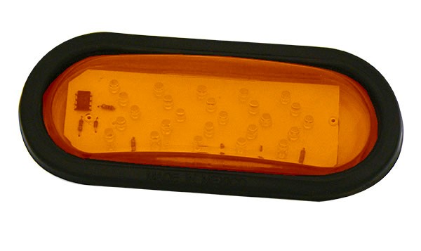PLAFON EMBUTIDO OVALADO 26 LED AMBAR