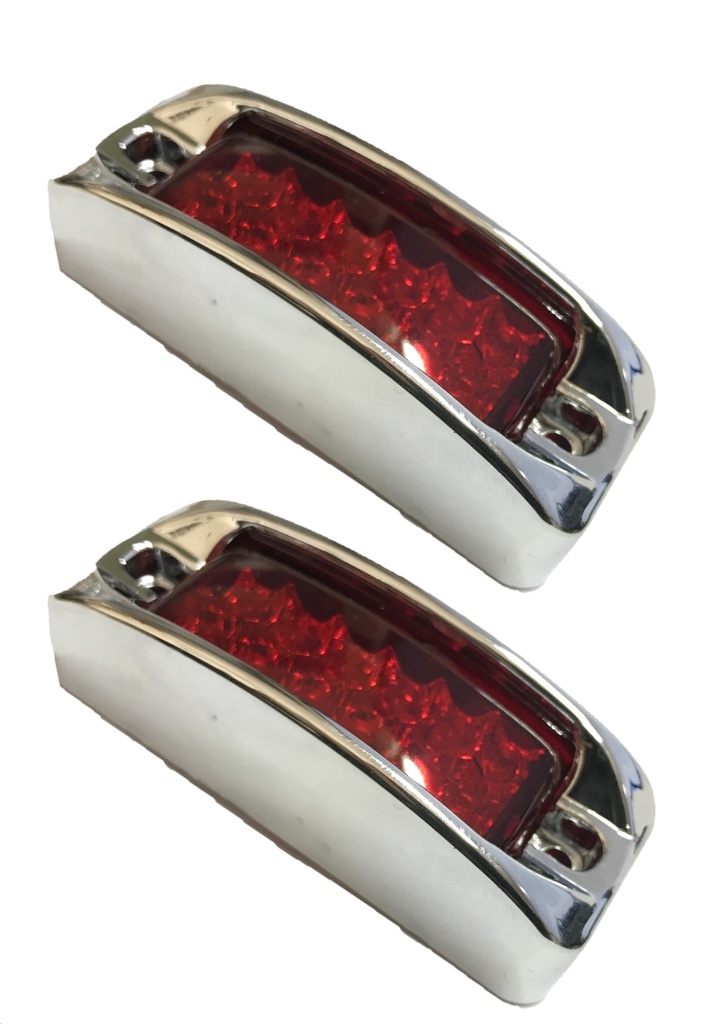 PLAFON LED RECTANGULAR 12 LEDS ROJO C/BI