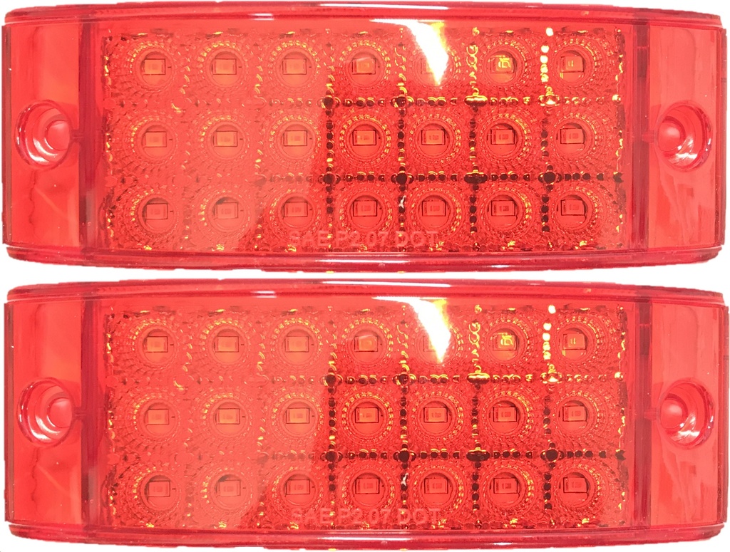 PLAFON LED RECTANGULAR 21 LEDS ROJO T/RE