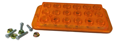 PLAFON LED PLANO 18 LEDS AMBAR P/ATORNILLAR 12-24V 5.8 x 13 cms