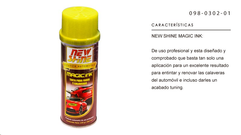 PINTURA NEW SHINE FAROS/CALAVERAS AMARIL
