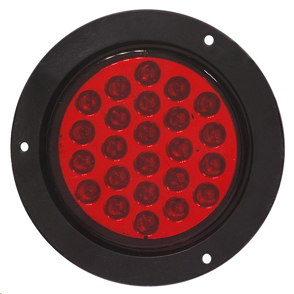 [PL094A] PLAFON LED REDONDO 4" ROJO REMACHE NEGRO
