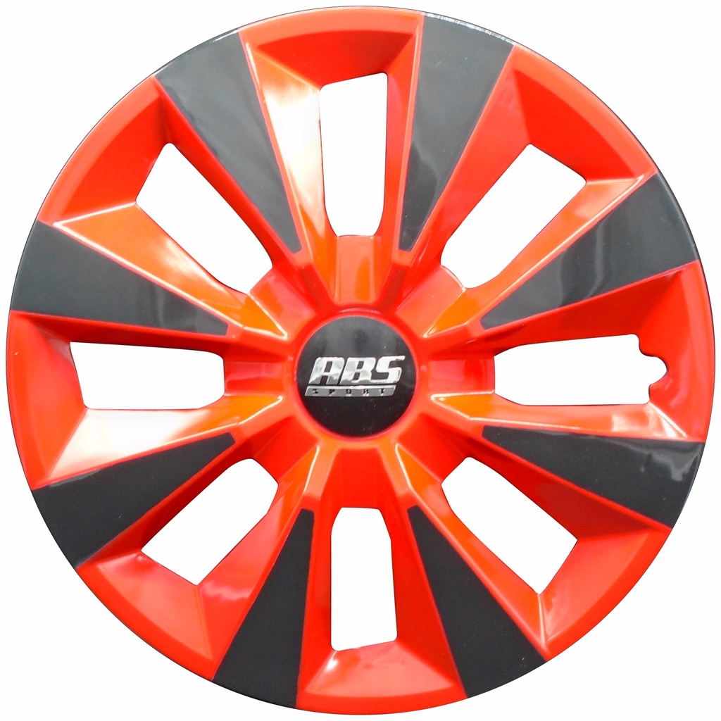 TAPON POLVERA RIN 14 ABS ESPECIALES ROJO NEGRO GOL 15 LES0017