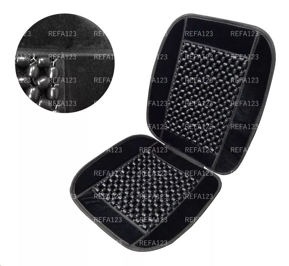 RESPALDO ASIENTO BOLITAS NEGRO