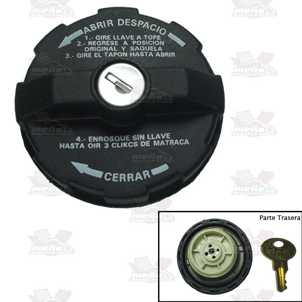 TAPON GASOLINA DG 80-00/FD 78-08/AD 97-08/FT 03-08/AC 05-08 ROSCA C/LLAVE C/VALVULA FEMSA