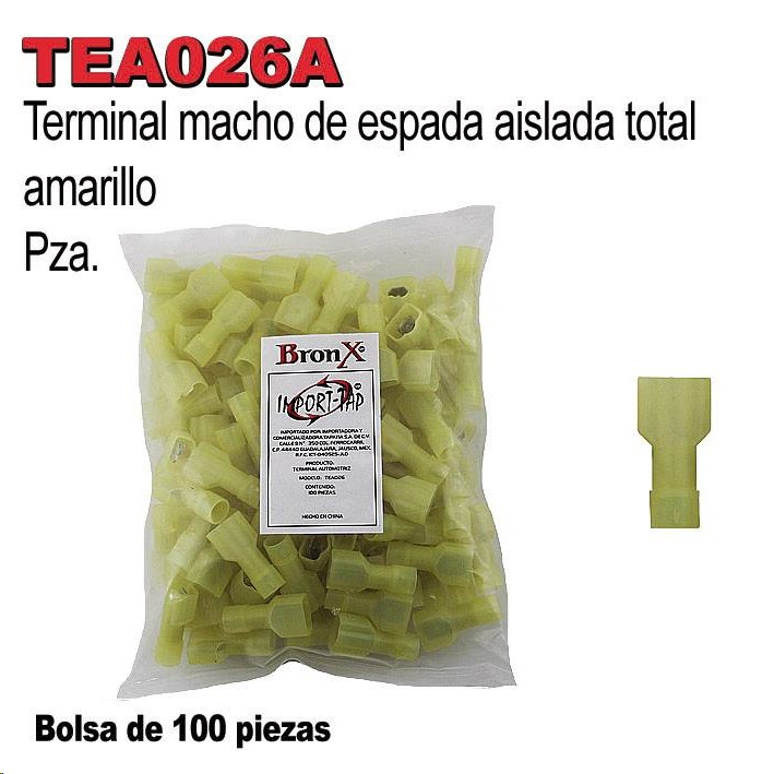 TERMINAL ENCHUFE MACHO 1/4" T/AISLADA AM