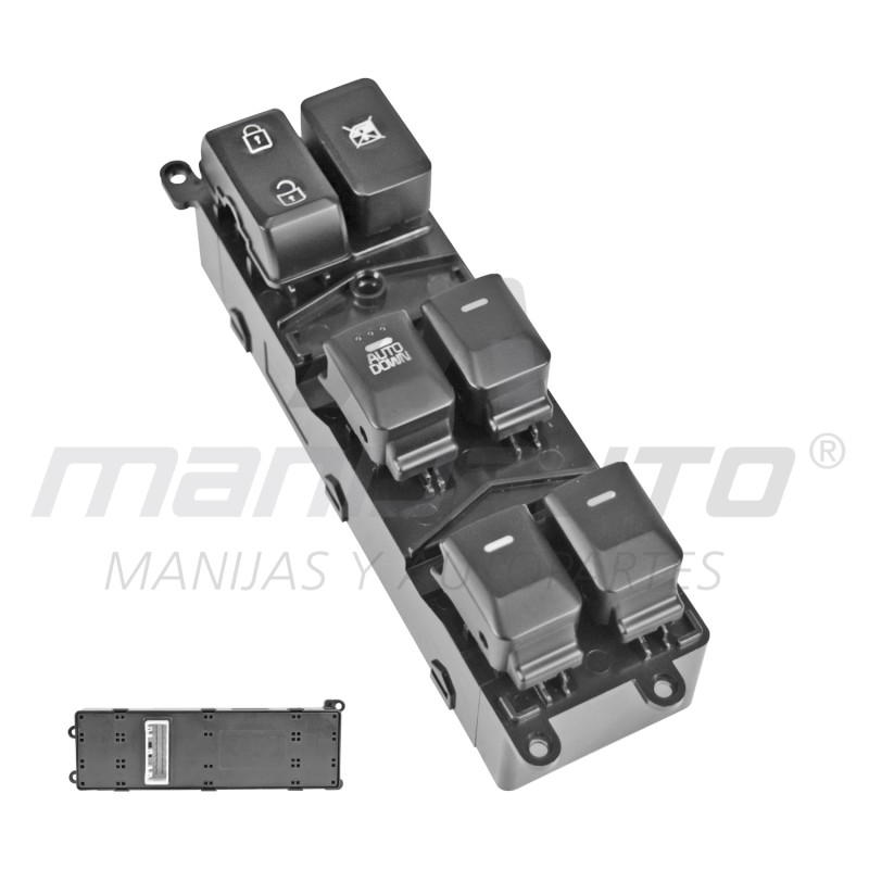 CONTROL ELECTRICO KI FORTE EX-SX-LX-S 14-18  DE ELEVADOR 18 PINS 6 TECLAS NEGRO 12VCC MANIJAUTO Izquierdo Delantera  