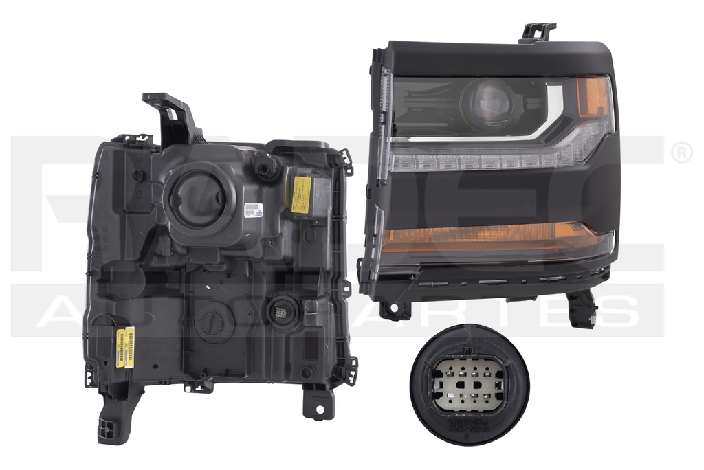 FARO CV CHEYENNE 16-18 BISEL NEGRO P/PINTAR P/FOCO XENON DEPO IZQ