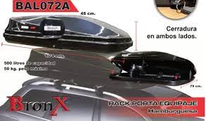 RACK PORTA EQUIPAJE 2 CHAPAS NEGRA 174cm x 80cm CAP 500L (HAMBURGUESA)