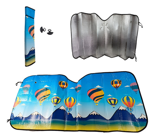 PARASOL METALIZADO GLOBOS 130 X 60 CM