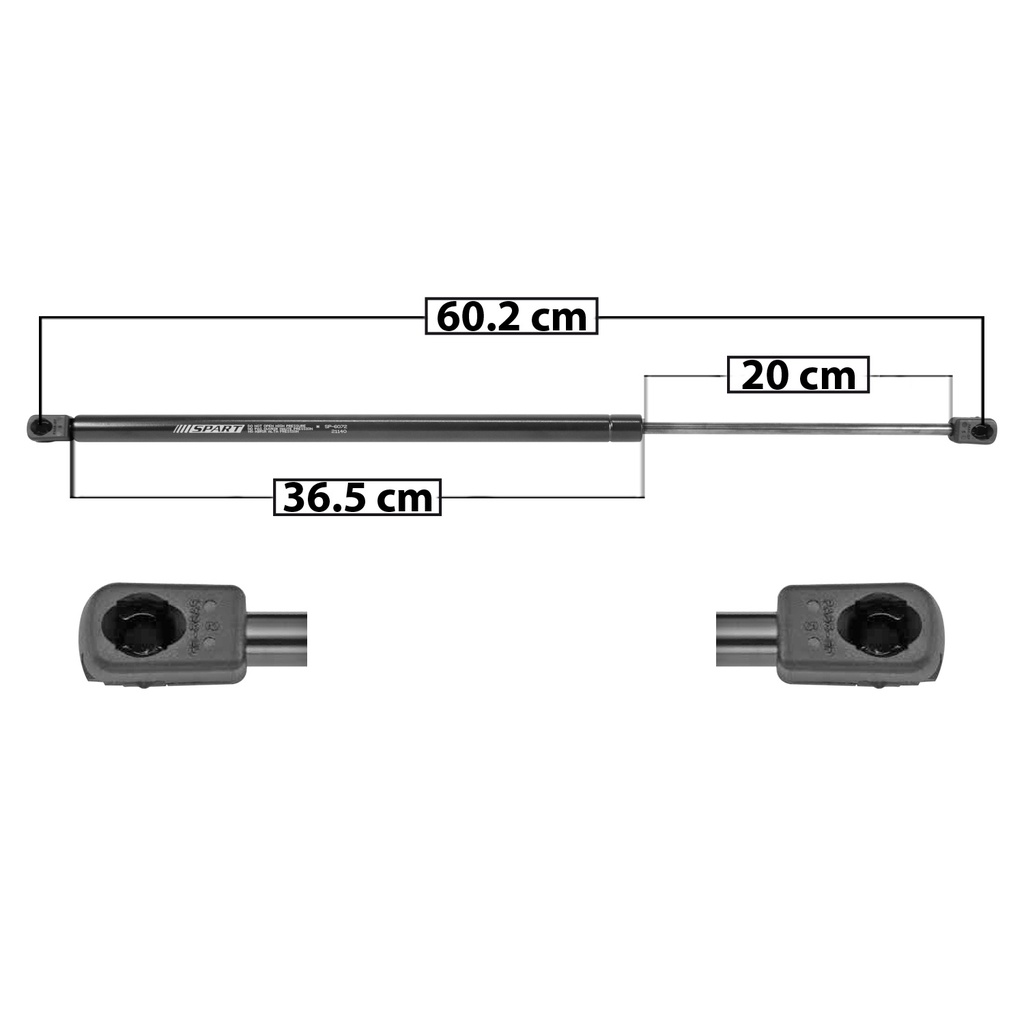 AMORTIGUADOR 5TA PUERTA FD IKON HATCHBACK 10-14  60 36.5 20 ENTRADA TIPO 9 ENTRADA 2 TIPO 9 410 92.17 41.81 470 105.66 47.93 SPART SP-6072 Derecho/Izquierdo   
