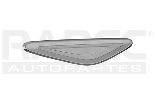 MOLDURA SALPICADERA FD FIGO 19-21 CROMADA DER