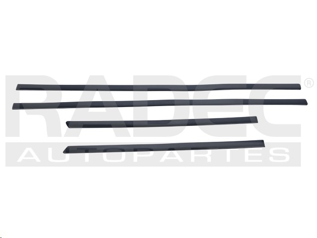 MOLDURA PUERTA DEL/TRAS VW JETTA 99-15 JGO 4 PZAS GL/GLI/GLS/GLX/TDI/VR6/SOCCER/EUROPA/COMFORTLINE L4/L5/V6 4/5/6 CILINDROS 1.8/1.9/2.0/2.5/2.8L 4 PUERTAS