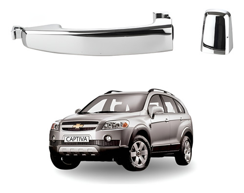 MANIJA EXTERIOR CV AVEO 08-17/CAPTIVA 08-15/EPICA 06-11  PT G3 07-09  SN VUE 08-10  CROMADA PLASTICO HUSHAN Derecho/Izquierdo Trasera  