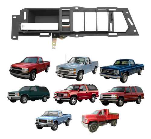 [012-0615-09] MANIJA INTERIOR CV CHEYENNE/CUSTOM/SUBURBAN/BLAZER (C10) 88-94/KODIAK 92-08/TAHOE 92-94  GM SIERRA 88-94/YUKON 92-94  CV PICK UP 88-94  CROMO ZINC CON PLASTICO HUSHAN Izquierdo Delantera  