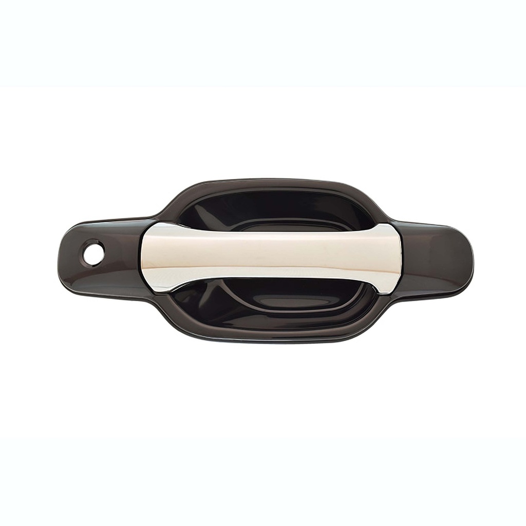 MANIJA EXTERIOR CV COLORADO  GM CANYON 04-12  CON HOYO PARA LLAVE LISA PARA PINTAR NEGRA/CROMO PLASTICO HUSHAN Derecho Delantera  