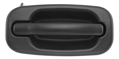 MANIJA EXTERIOR CV SILVERADO 99-06/SUBURBAN/TAHOE/SONORA 00-06/AVALANCHE 02-06  GM SIERRA 99-06/YUKON 00-06  CV CHEYENNE 99-06  SIN HOYO PARA LLAVE CORRUGADA NEGRA PLASTICO HUSHAN Derecho Delantera  