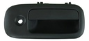 MANIJA EXTERIOR CV EXPRESS VAN  GM SAVANA 96-09  CON HOYO PARA LLAVE CORRUGADA NEGRA PLASTICO HUSHAN Derecho Delantera  