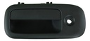 MANIJA EXTERIOR CV EXPRESS VAN  GM SAVANA 96-09  CON HOYO PARA LLAVE CORRUGADA NEGRA PLASTICO HUSHAN Izquierdo Delantera  