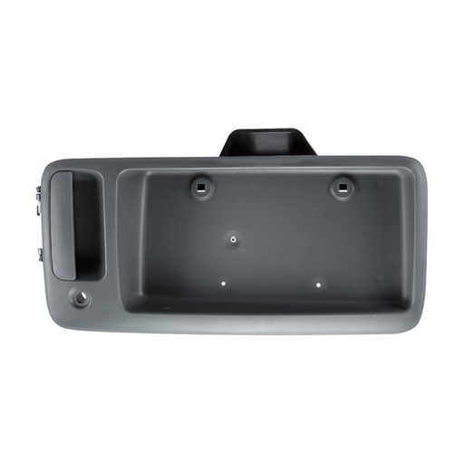 MANIJA EXTERIOR CV EXPRESS VAN 96-02  CON HOYO PARA LLAVE 5TA PUERTA CON PORTA PLACA CORRUGADA GRIS PLASTICO HUSHAN    