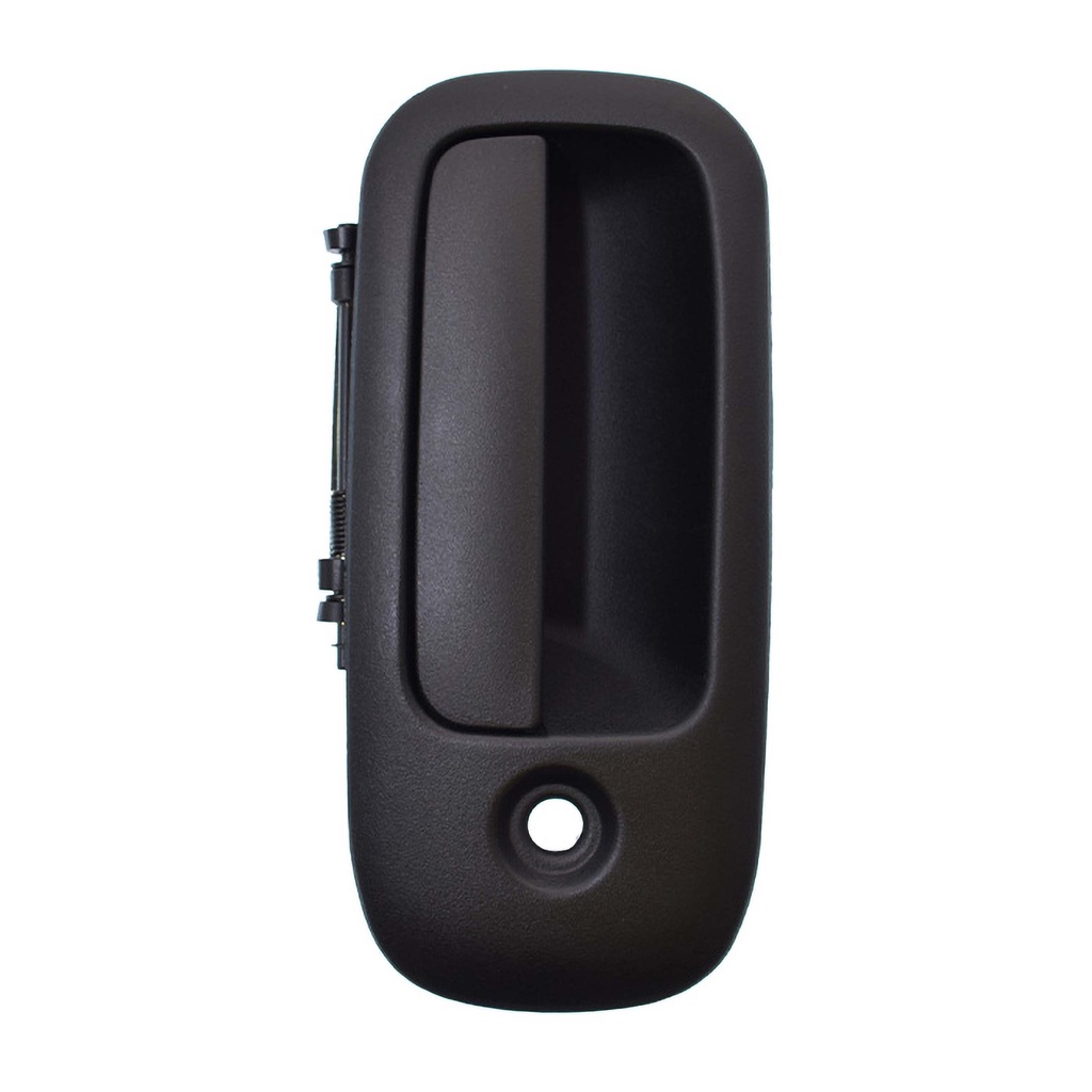 MANIJA EXTERIOR CV EXPRESS VAN  GM SAVANA 96-09  CON HOYO PARA LLAVE CORRUGADA NEGRA PLASTICO HUSHAN Derecho Trasera Puerta lateral abatible 