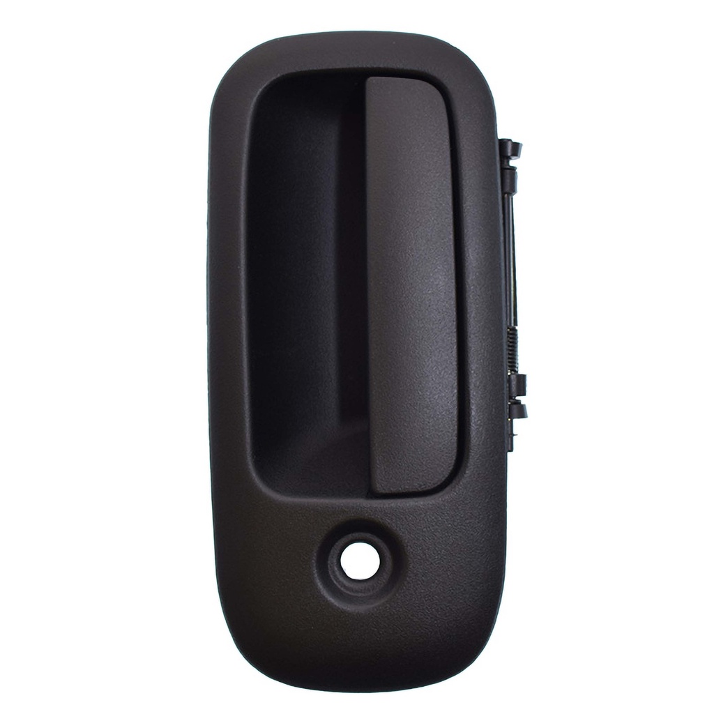 MANIJA EXTERIOR CV EXPRESS VAN  GM SAVANA 96-09  CON HOYO PARA LLAVE CORRUGADA NEGRA PLASTICO HUSHAN Izquierdo Trasera Puerta lateral abatible 