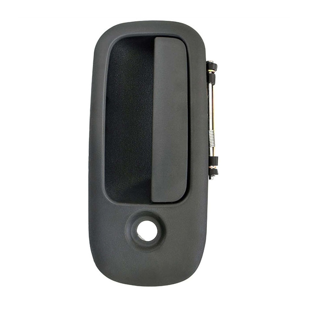 MANIJA EXTERIOR CV EXPRESS VAN  GM SAVANA 10-18  CON HOYO PARA LLAVE CORRUGADA NEGRA PLASTICO HUSHAN Izquierdo Delantera  