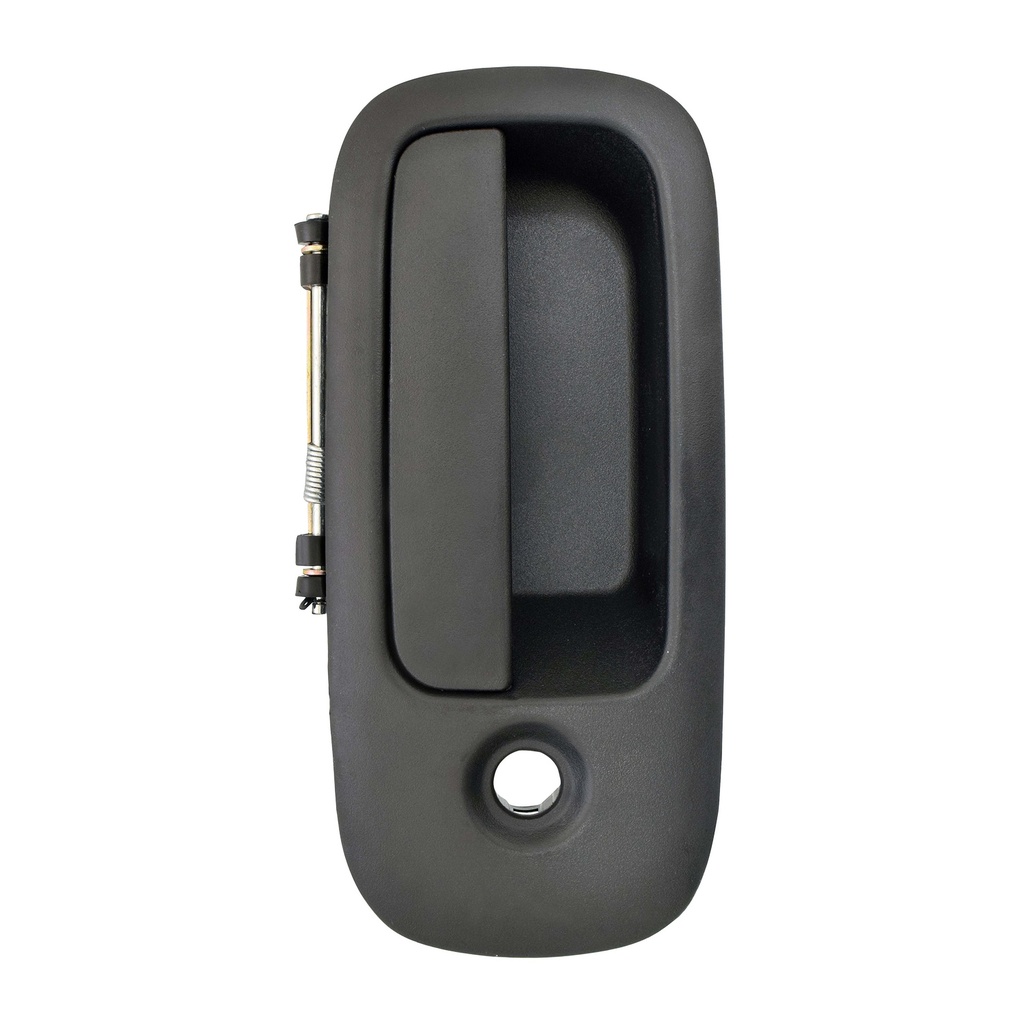 MANIJA EXTERIOR CV EXPRESS VAN  GM SAVANA 10-18  CON HOYO PARA LLAVE CORRUGADA NEGRA PLASTICO HUSHAN Derecho Trasera Puerta lateral abatible 