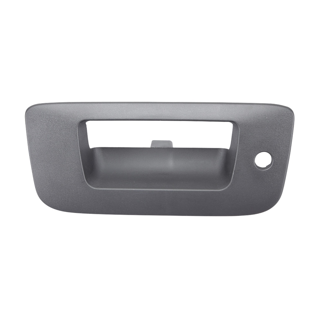 MANIJA DE TAPA CV CHEYENNE/SILVERADO  GM SIERRA  CV PICK UP 07-13  CON HOYO PARA LLAVE SOLO BISEL CORRUGADA NEGRO PLASTICO HUSHAN    