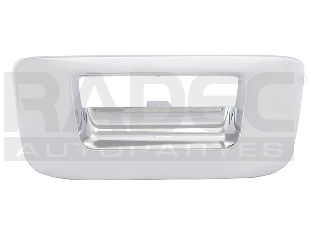 MANIJA DE TAPA CV CHEYENNE/SILVERADO  GM SIERRA 07-13  HM H3T ALPHA/LUXURY 06-10  CV PICK UP 07-13  SIN HOYOS PARA LLAVE Y PARA CAMARA SOLO BISEL CROMO PLASTICO HUSHAN    